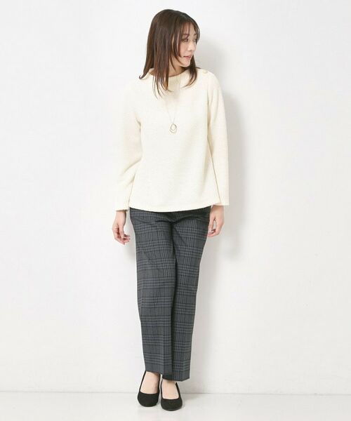 CORDIER / コルディア カットソー | 【M～3Lサイズ】ニットツイード長め丈プルオーバージャージ | 詳細9