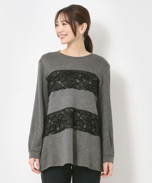 CORDIER / コルディア チュニック | レーステープデザインチュニックプルオーバー | 詳細1