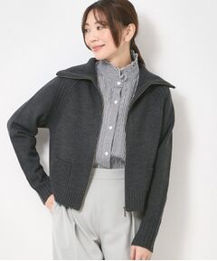 CORDIER / コルディア カーディガン・ボレロ | 【M～4Lサイズ／セットアップ可】ソフト5ジップアップカーディガン