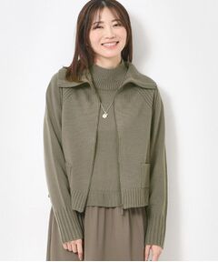CORDIER / コルディア カーディガン・ボレロ | 【M～4Lサイズ／セットアップ可】ソフト5ジップアップカーディガン