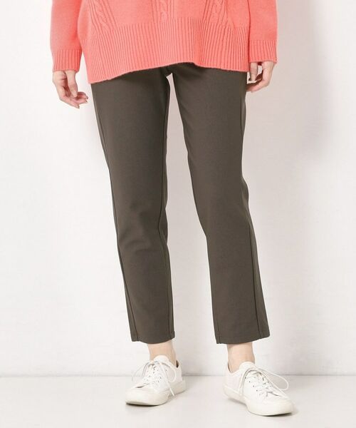 CORDIER / コルディア ショート・ハーフ・半端丈パンツ | 【M～4Lサイズ／ストレッチ／裏起毛】ウォームジャージレギンスパンツ（ブラウン(043)）