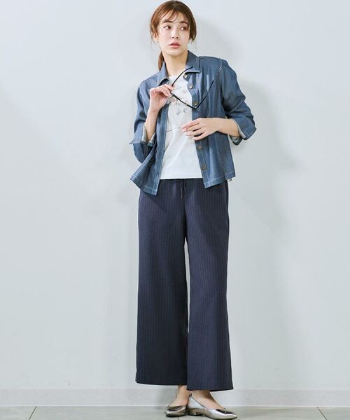 CORDIER / コルディア Gジャン・デニムジャケット | 大人の上品カジュアル ソフトデニムシャツジャケット | 詳細16