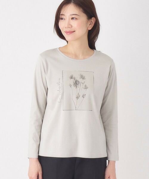 CORDIER / コルディア カットソー | 【M～4Lサイズ】フラワーフォトTシャツ | 詳細1