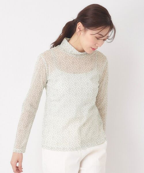 CORDIER / コルディア カットソー | 【M～4Lサイズ】チュールハイネックプルオーバー | 詳細11