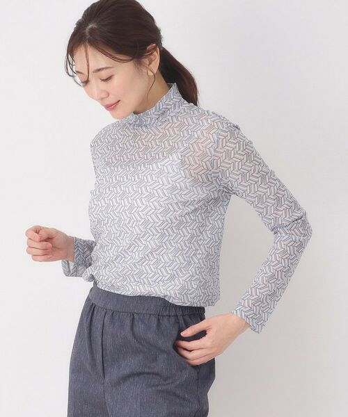 CORDIER / コルディア カットソー | 【M～4Lサイズ】チュールハイネックプルオーバー | 詳細19