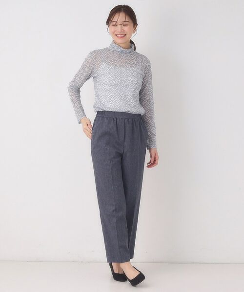 CORDIER / コルディア カットソー | 【M～4Lサイズ】チュールハイネックプルオーバー | 詳細21