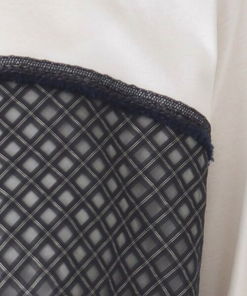 CORDIER / コルディア カットソー | 【M～4Lサイズ】シアーチェックプルオーバージャージ | 詳細18