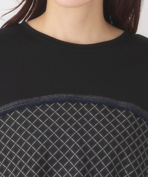 CORDIER / コルディア カットソー | 【M～4Lサイズ】シアーチェックプルオーバージャージ | 詳細4