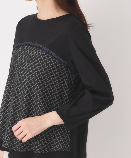 CORDIER / コルディア カットソー | 【M～4Lサイズ】シアーチェックプルオーバージャージ | 詳細5