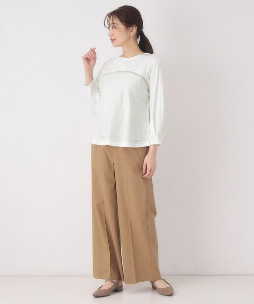 CORDIER / コルディア カットソー | 【M～4Lサイズ】シアーチェックプルオーバージャージ | 詳細8