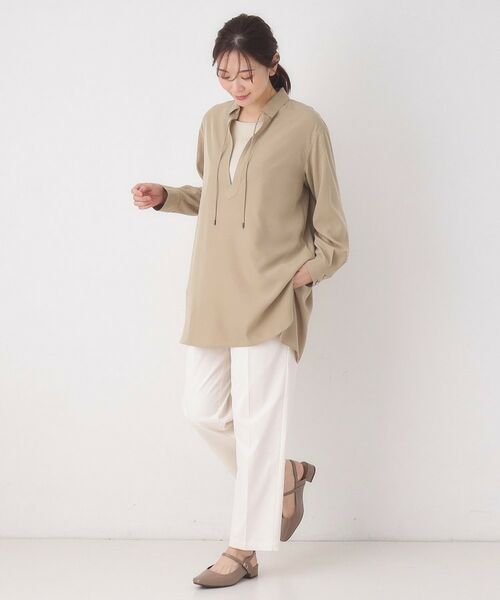 CORDIER / コルディア キャミソール・チューブトップ | 【M～4Lサイズ】レイヤードスタイルはお任せ／布帛切り替えタンクトップ | 詳細13