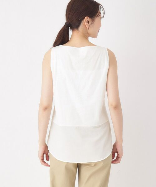 CORDIER / コルディア キャミソール・チューブトップ | 【M～4Lサイズ】レイヤードスタイルはお任せ／布帛切り替えタンクトップ | 詳細3