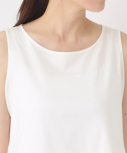 CORDIER / コルディア キャミソール・チューブトップ | 【M～4Lサイズ】レイヤードスタイルはお任せ／布帛切り替えタンクトップ | 詳細4