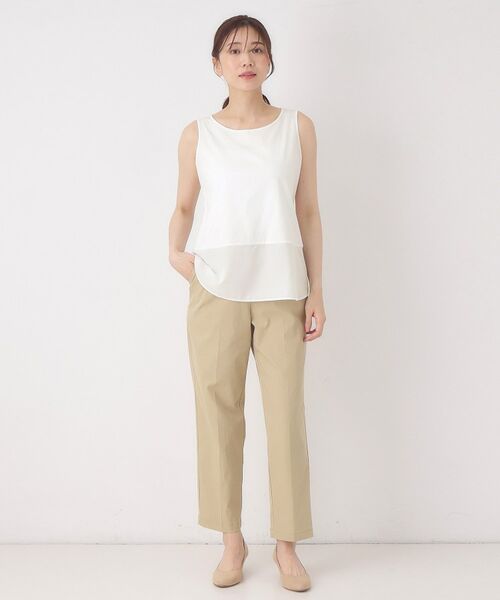 CORDIER / コルディア キャミソール・チューブトップ | 【M～4Lサイズ】レイヤードスタイルはお任せ／布帛切り替えタンクトップ | 詳細8