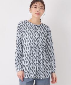 CORDIER / コルディア チュニック | 【M～4Lサイズ】幾何プリントジャージチュニック
