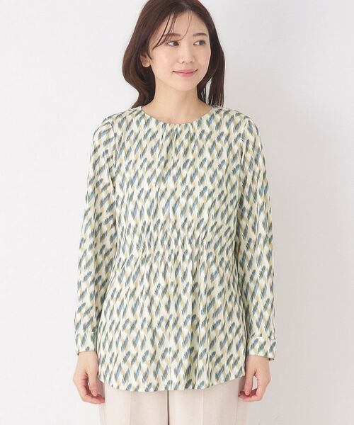 CORDIER / コルディア チュニック | 【M～4Lサイズ】幾何プリントジャージチュニック | 詳細1