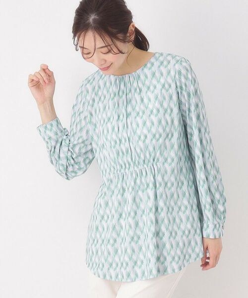 CORDIER / コルディア チュニック | 【M～4Lサイズ】幾何プリントジャージチュニック | 詳細11