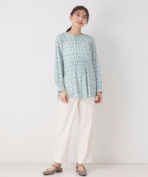 CORDIER / コルディア チュニック | 【M～4Lサイズ】幾何プリントジャージチュニック | 詳細13