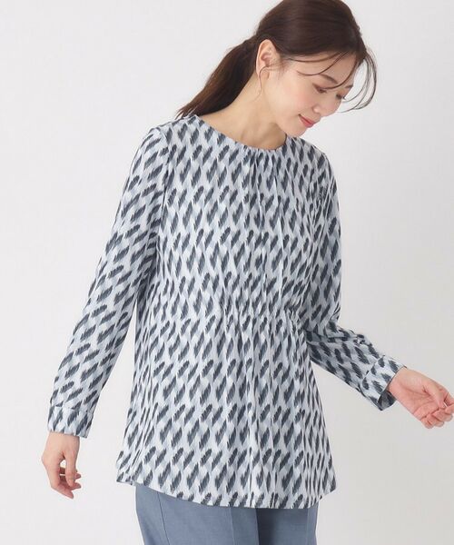 CORDIER / コルディア チュニック | 【M～4Lサイズ】幾何プリントジャージチュニック | 詳細7