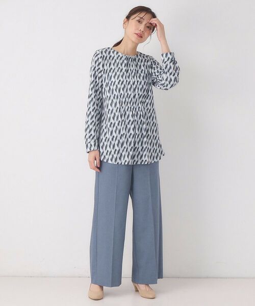 CORDIER / コルディア チュニック | 【M～4Lサイズ】幾何プリントジャージチュニック | 詳細9