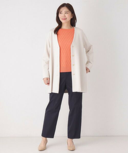 CORDIER / コルディア ニット・セーター | 【M～3Lサイズ】ダイヤ柄ボーダープルオーバーニット | 詳細12