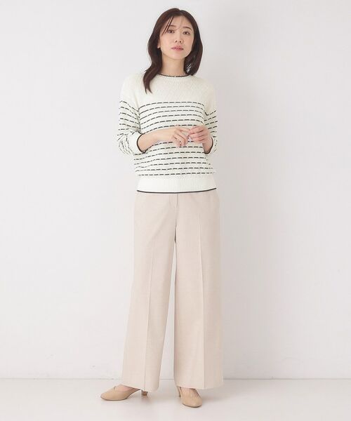 CORDIER / コルディア ニット・セーター | 【M～3Lサイズ】ダイヤ柄ボーダープルオーバーニット | 詳細17