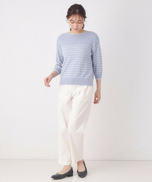 CORDIER / コルディア ニット・セーター | 【M～3Lサイズ】ダイヤ柄ボーダープルオーバーニット | 詳細20