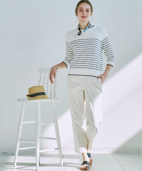 CORDIER / コルディア ニット・セーター | 【M～3Lサイズ】ダイヤ柄ボーダープルオーバーニット | 詳細24