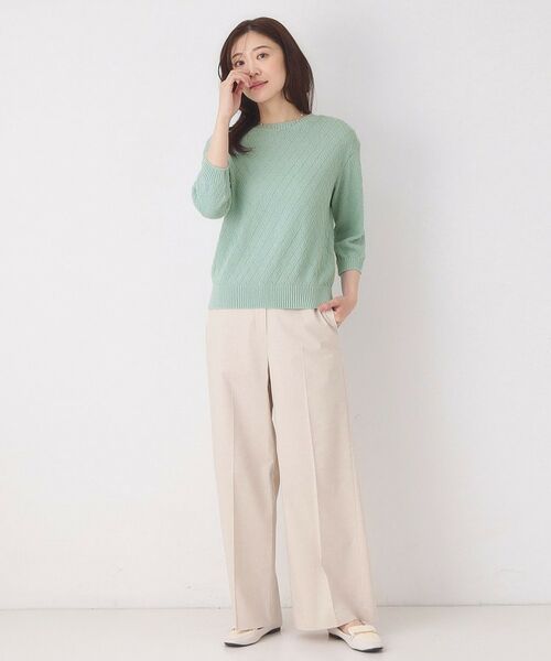 CORDIER / コルディア ニット・セーター | 【M～3Lサイズ】ダイヤ柄ボーダープルオーバーニット | 詳細9