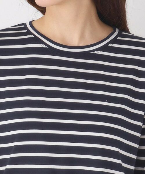 CORDIER / コルディア カットソー | 【M～4Lサイズ】滑らか素材ベーシックボーダープルオーバー | 詳細4