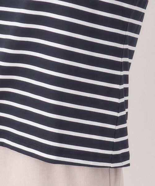 CORDIER / コルディア カットソー | 【M～4Lサイズ】滑らか素材ベーシックボーダープルオーバー | 詳細6