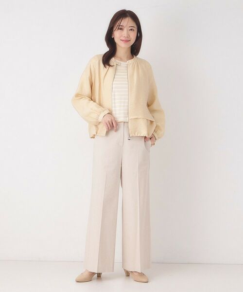 CORDIER / コルディア カットソー | 【M～4Lサイズ】滑らか素材ベーシックボーダープルオーバー | 詳細9