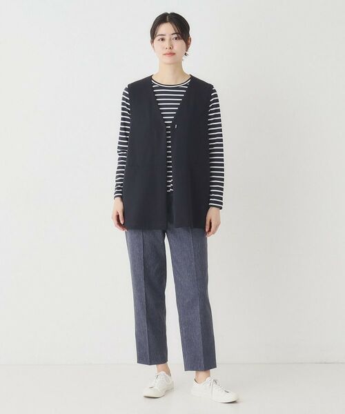 CORDIER / コルディア ベスト | 大人の上品レイヤードスタイル ジャージジレ | 詳細15