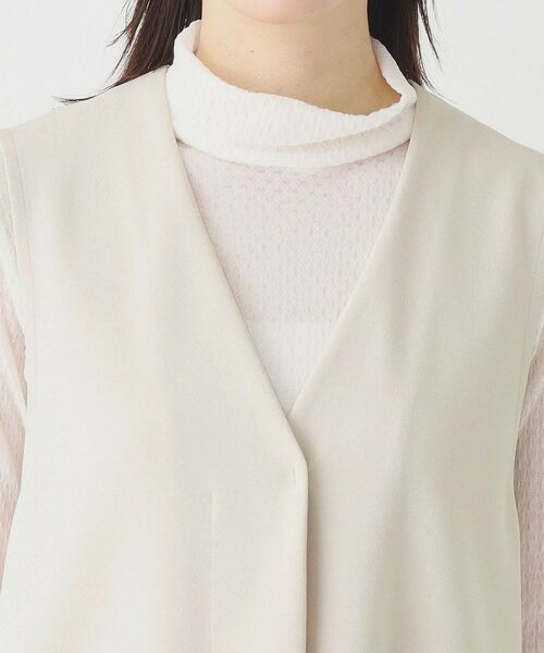 CORDIER / コルディア ベスト | 大人の上品レイヤードスタイル ジャージジレ | 詳細4