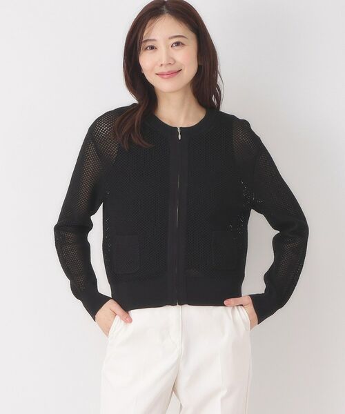 CORDIER / コルディア カーディガン・ボレロ | コンパクトニットブルゾン（ネイビー(094)）