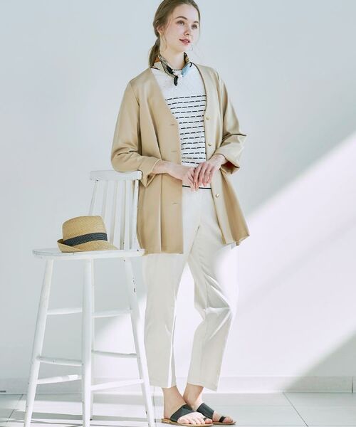 CORDIER / コルディア カーディガン・ボレロ | 【M～3Lサイズ/洗える】Vネックジャージコーディガン | 詳細21