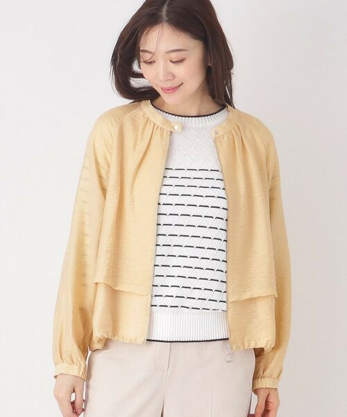 CORDIER / コルディア レザーブルゾン・ジャケット | 【M～3Lサイズ】シアージャカードブルゾン（ベージュ(052)）