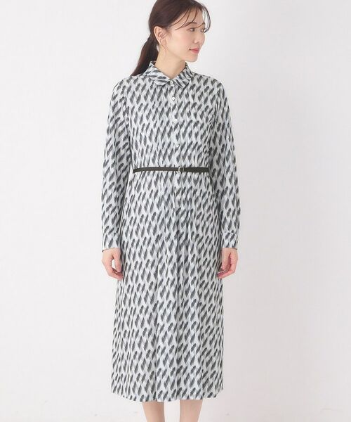 CORDIER / コルディア ロング・マキシ丈ワンピース | 【M～3Lサイズ】幾何プリントジャージワンピース | 詳細1