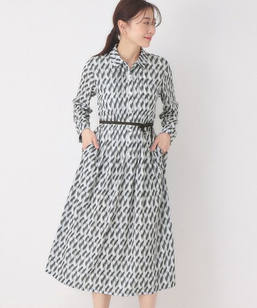 CORDIER / コルディア ロング・マキシ丈ワンピース | 【M～3Lサイズ】幾何プリントジャージワンピース | 詳細16