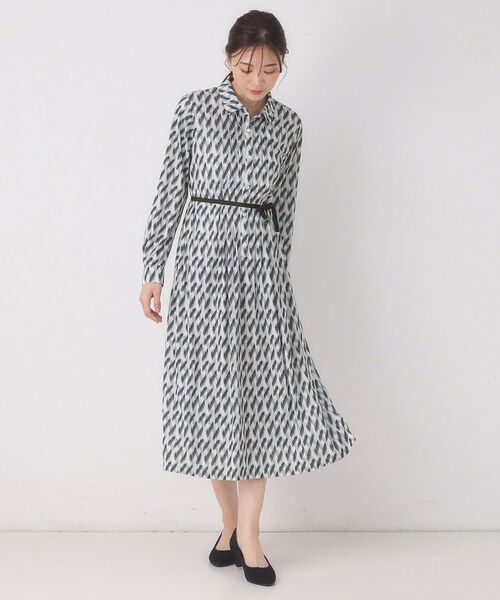 CORDIER / コルディア ロング・マキシ丈ワンピース | 【M～3Lサイズ】幾何プリントジャージワンピース | 詳細17