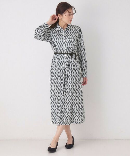 CORDIER / コルディア ロング・マキシ丈ワンピース | 【M～3Lサイズ】幾何プリントジャージワンピース | 詳細18