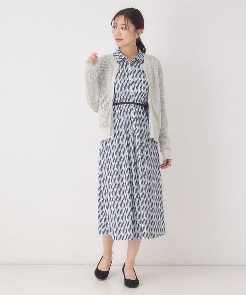 CORDIER / コルディア ロング・マキシ丈ワンピース | 【M～3Lサイズ/洗える】幾何プリントジャージワンピース（無地あり） | 詳細26