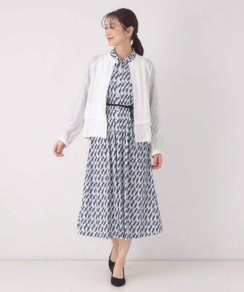 CORDIER / コルディア ロング・マキシ丈ワンピース | 【M～3Lサイズ/洗える】幾何プリントジャージワンピース（無地あり） | 詳細27