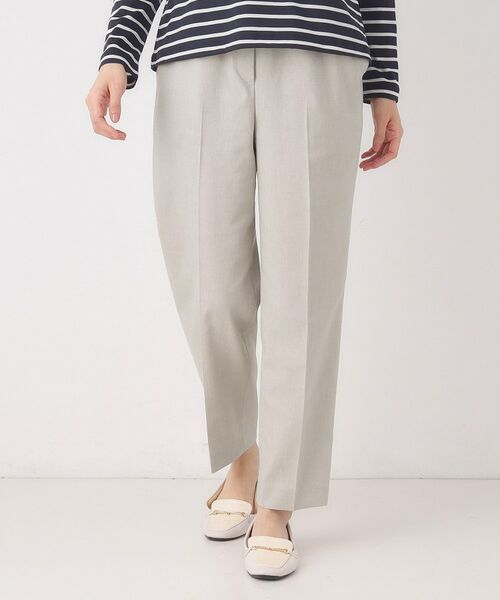 CORDIER / コルディア パンツ | 【S～4Lサイズ／ストレッチ】リラックステーパードパンツ（ライトベージュ(051)）