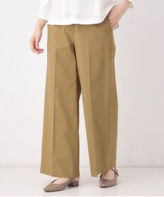 CORDIER / コルディア パンツ | 【S～2Lサイズ／ストレッチ】リネン混すらりパンツ