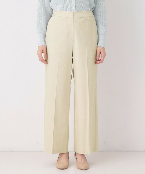 CORDIER / コルディア パンツ | 【S～2Lサイズ／ストレッチ】リネン混すらりパンツ | 詳細1