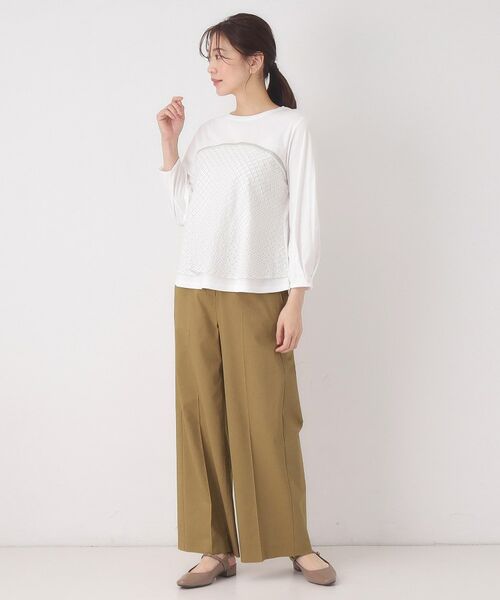 CORDIER / コルディア パンツ | 【S～2Lサイズ／ストレッチ】リネン混すらりパンツ | 詳細10