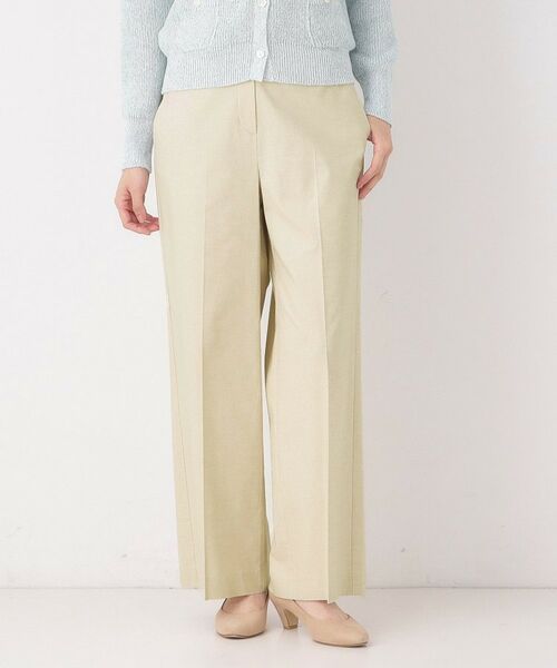 CORDIER / コルディア パンツ | 【S～2Lサイズ／ストレッチ】リネン混すらりパンツ | 詳細12