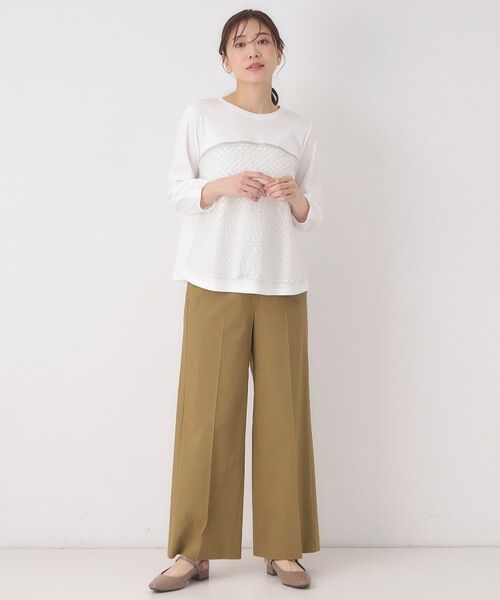 CORDIER / コルディア パンツ | 【S～2Lサイズ／ストレッチ】リネン混すらりパンツ | 詳細9