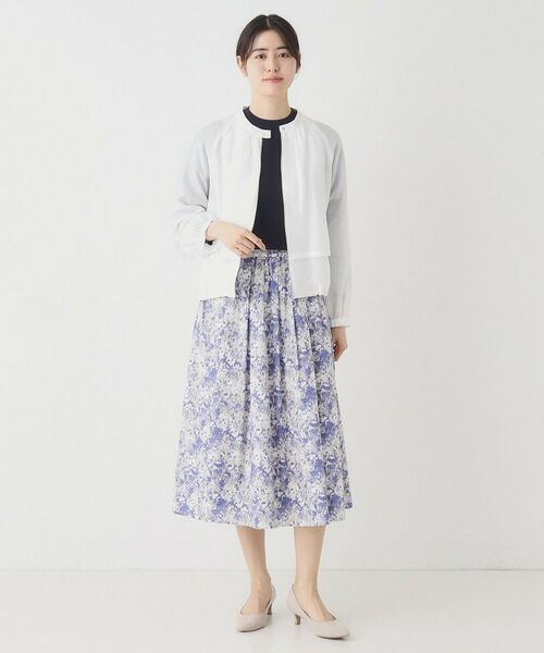CORDIER / コルディア スカート | 【洗える】フラワーモチーフプリントギャザーフレアスカート | 詳細13
